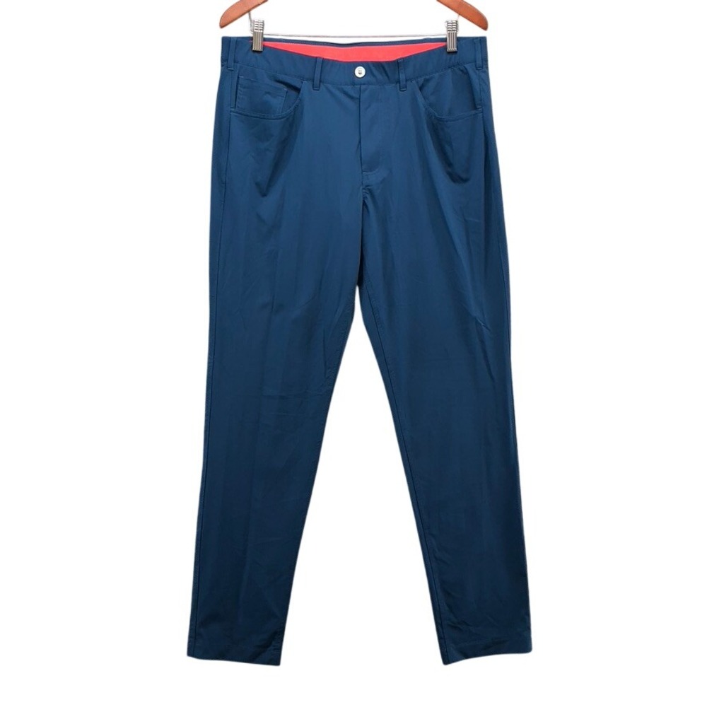 Redvanly Performance Golf Pants Mens Large Blue Stretch Tech Trousers Preppy